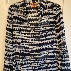 Tory Burch Black & White Tunic w/ Sequins